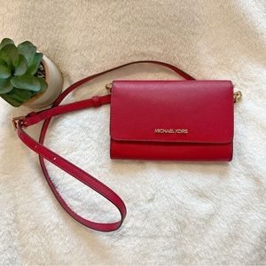 Red Michael Kors Shoulder Bag